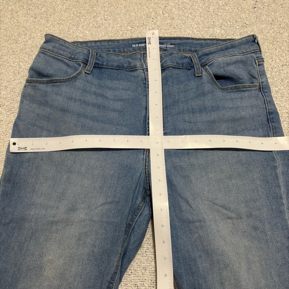 old navy high rise super skinny light blue jeans size 16 - Picture 8 of 9